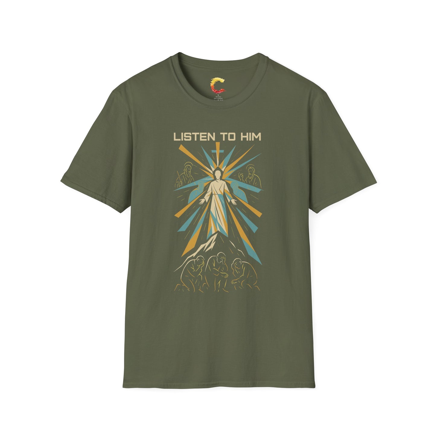 Listen to Him - Transfiguration T-Shirt (Matthew 17:5)