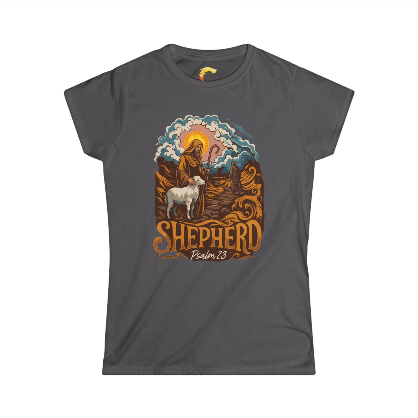Women’s Faith-Inspired Tee, Comfortable T-Shirt with Shepherd Design, Perfect for Faith Celebrations, Gift for Religious Friends