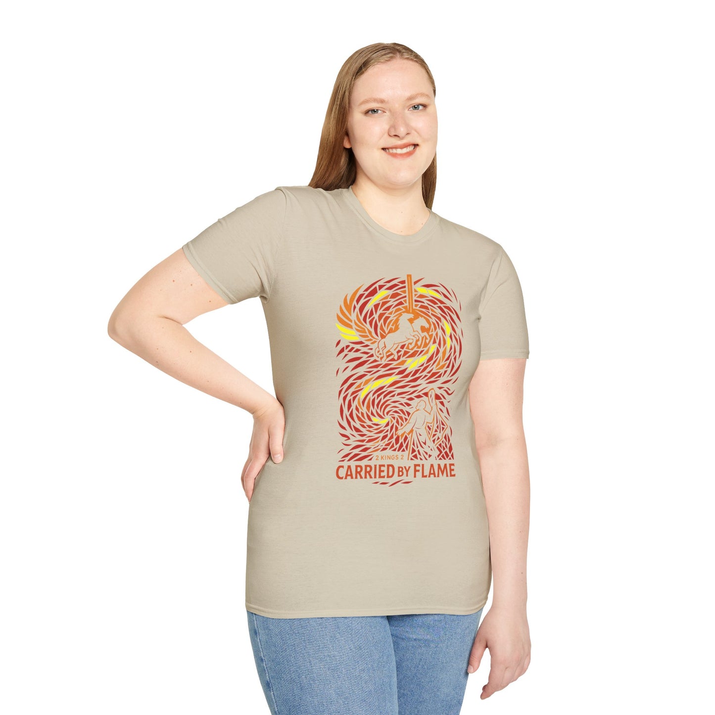 Carried by Flame – Elijah’s Fiery Chariot T-Shirt (2 Kings 2)