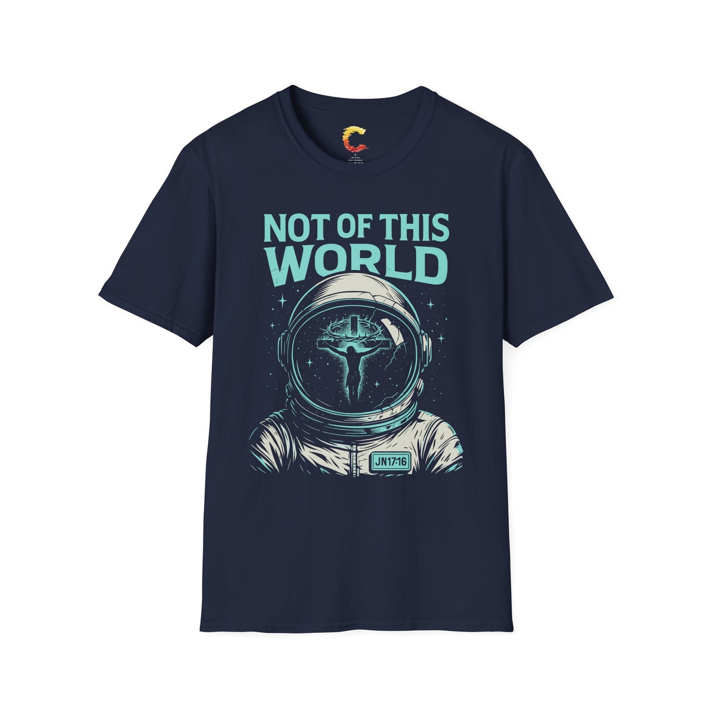 "Not of This World" – Astronaut Cross Helmet Tee