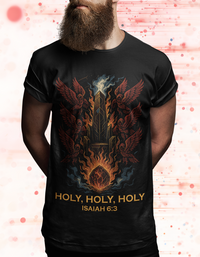 Holy Holy Holy Isaiah 6:3 Fiery Throne Christian Faith Graphic Tee