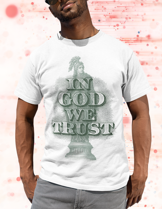In God We Trust Christian Faith Graphic Short Sleeve T-Shirt Inspirational Tee