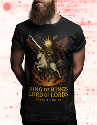 King of Kings Rider Revelation 19 Christian Tee and T-Shirt Faith Apparel