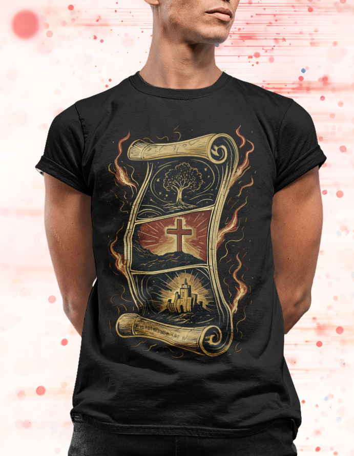 Scroll Still Unfolds Epic Biblical Saga Christian Tee