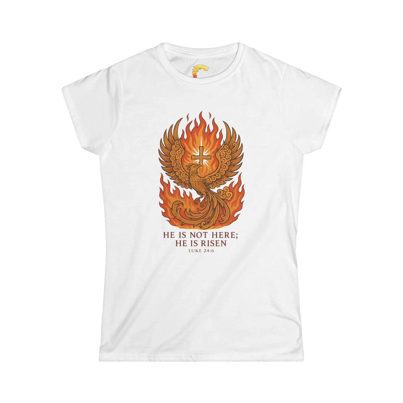 Phoenix Risen Women’s Easter Christian Graphic Tee - Ctrl Alt Believe