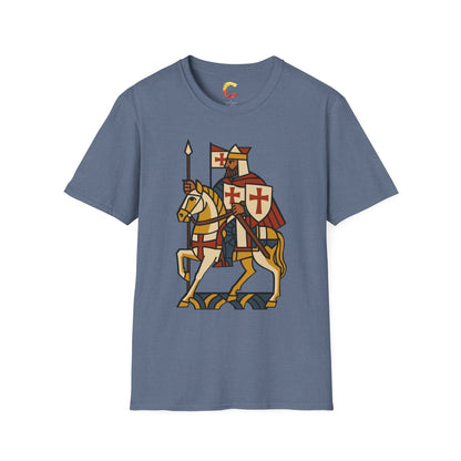 Crusader King Tee – Playing Card Warrior of Faith - Medieval Graphic Tee