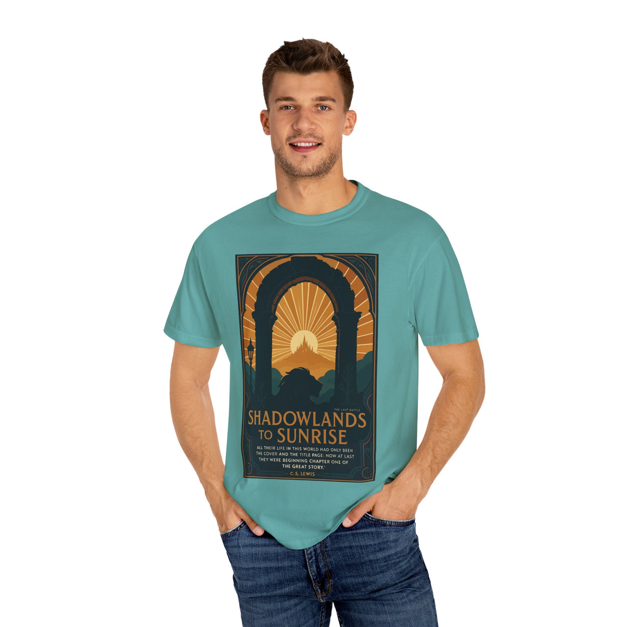 Shadowlands to Sunrise Christian Faith Graphic Tee
