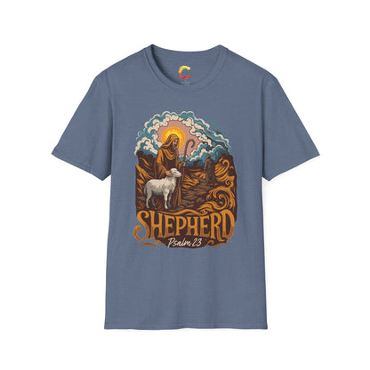 Shepherd Psalm 23 T-Shirt, Unisex Softstyle Tee, Faith-Based Apparel, Christian Gift, Inspirational Clothing