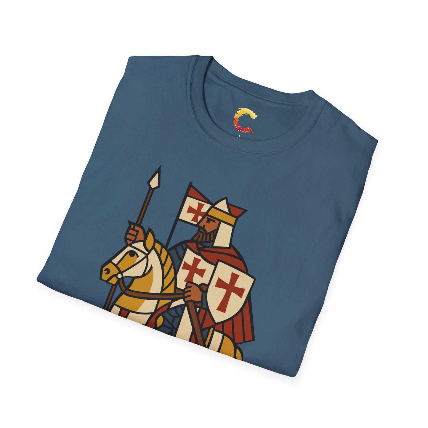 Crusader King Tee – Playing Card Warrior of Faith - Medieval Graphic Tee
