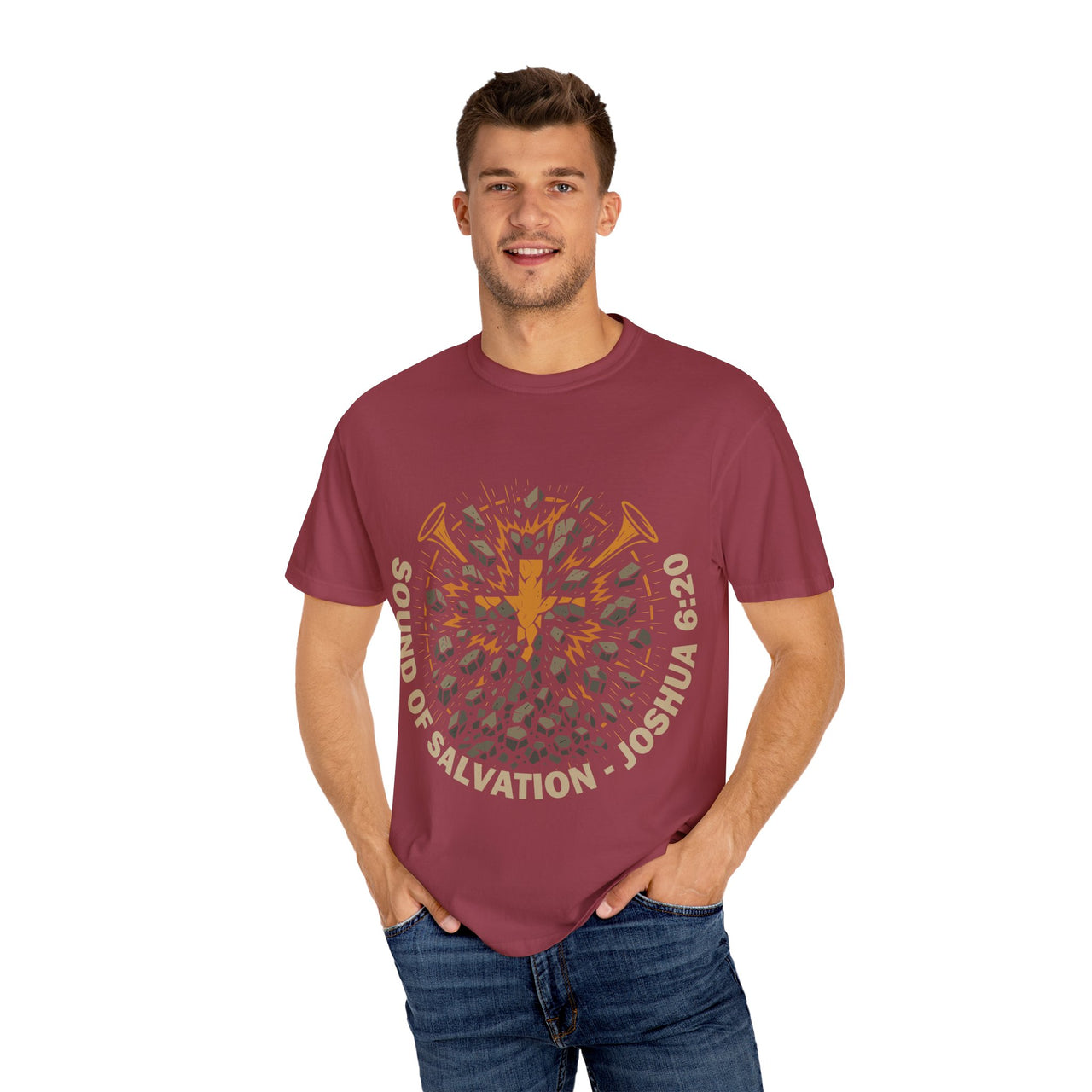 Sound of Salvation Joshua 6:20 Christian Graphic Tee