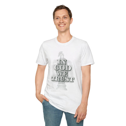 Unisex T-Shirt with 'In God We Trust' Design, Faith-Based Shirt, Casual Religious Tee, Gift for Christians, Inspirational Apparel