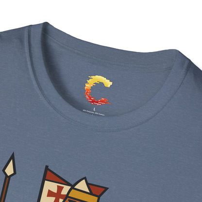 Crusader King Tee – Playing Card Warrior of Faith - Medieval Graphic Tee