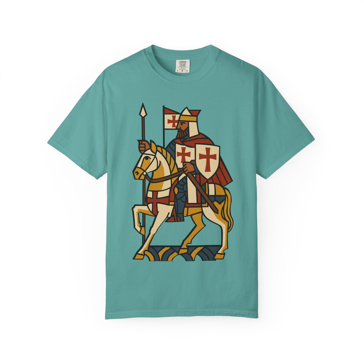 Crusader King Medieval Warrior Christian Graphic Tee
