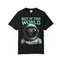 Not of This World Astronaut Cross Helmet Christian Tee