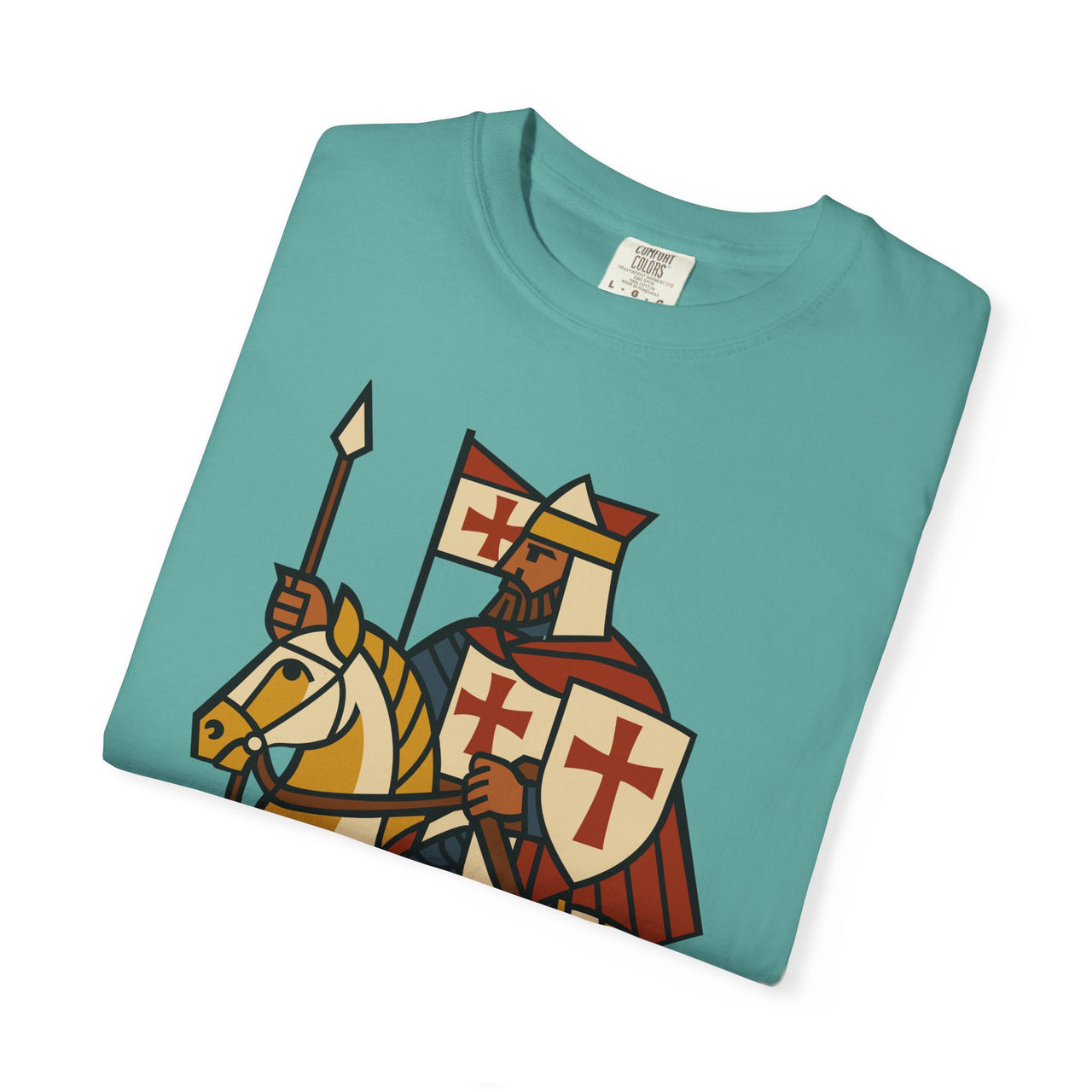 Crusader King Medieval Warrior Christian Graphic Tee