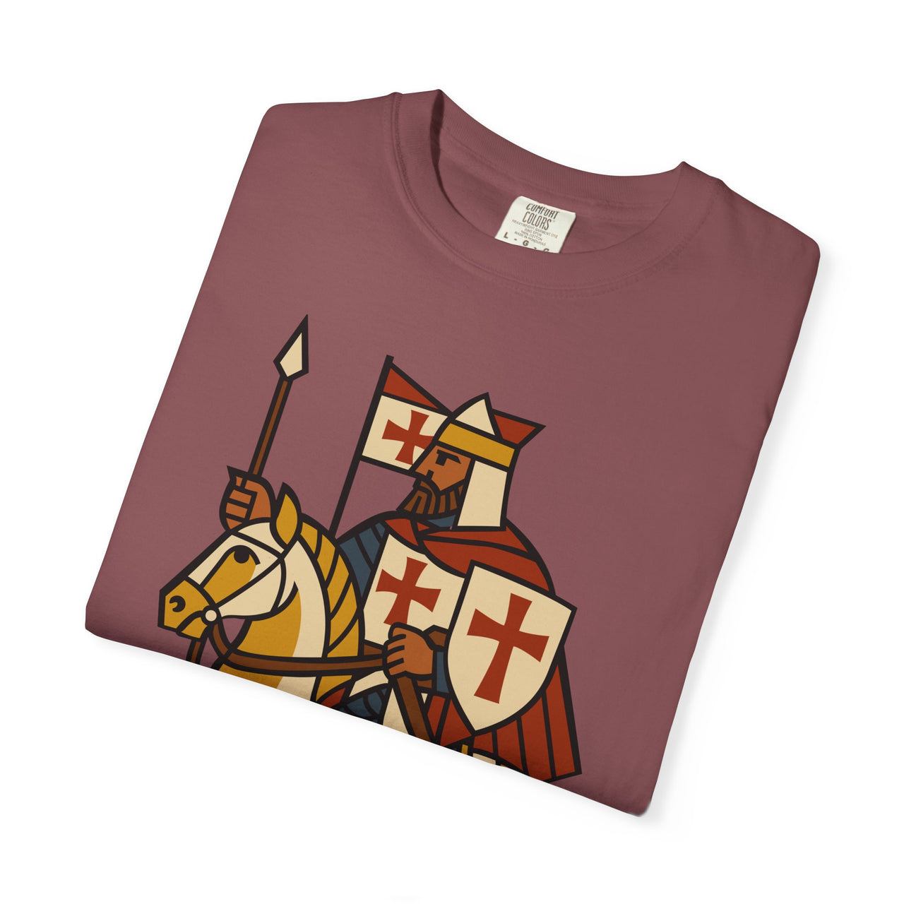 Crusader King Medieval Warrior Christian Graphic Tee