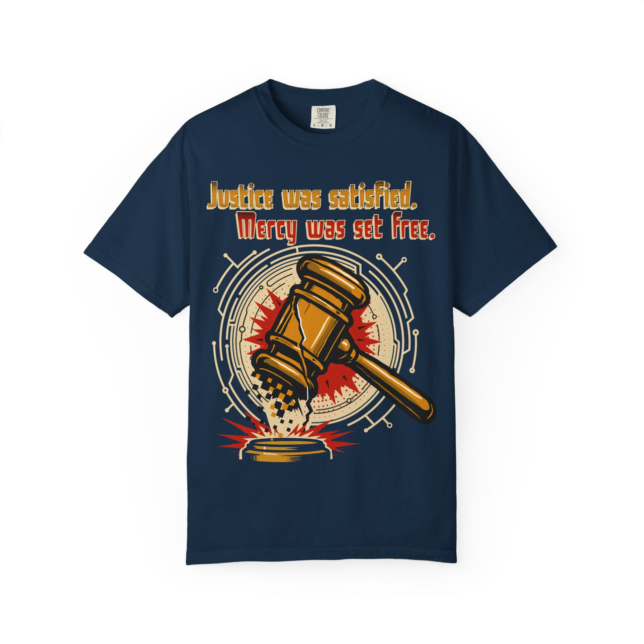 Gavel Split - Justice Meets Mercy Christian T-Shirt