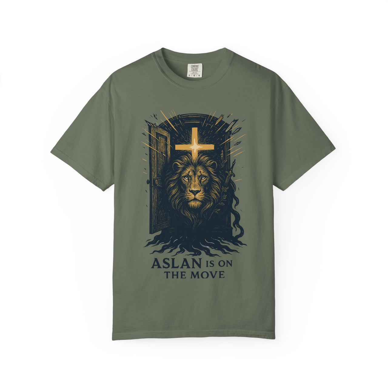 Roar Beyond the Door Aslan Christian Graphic T-Shirt