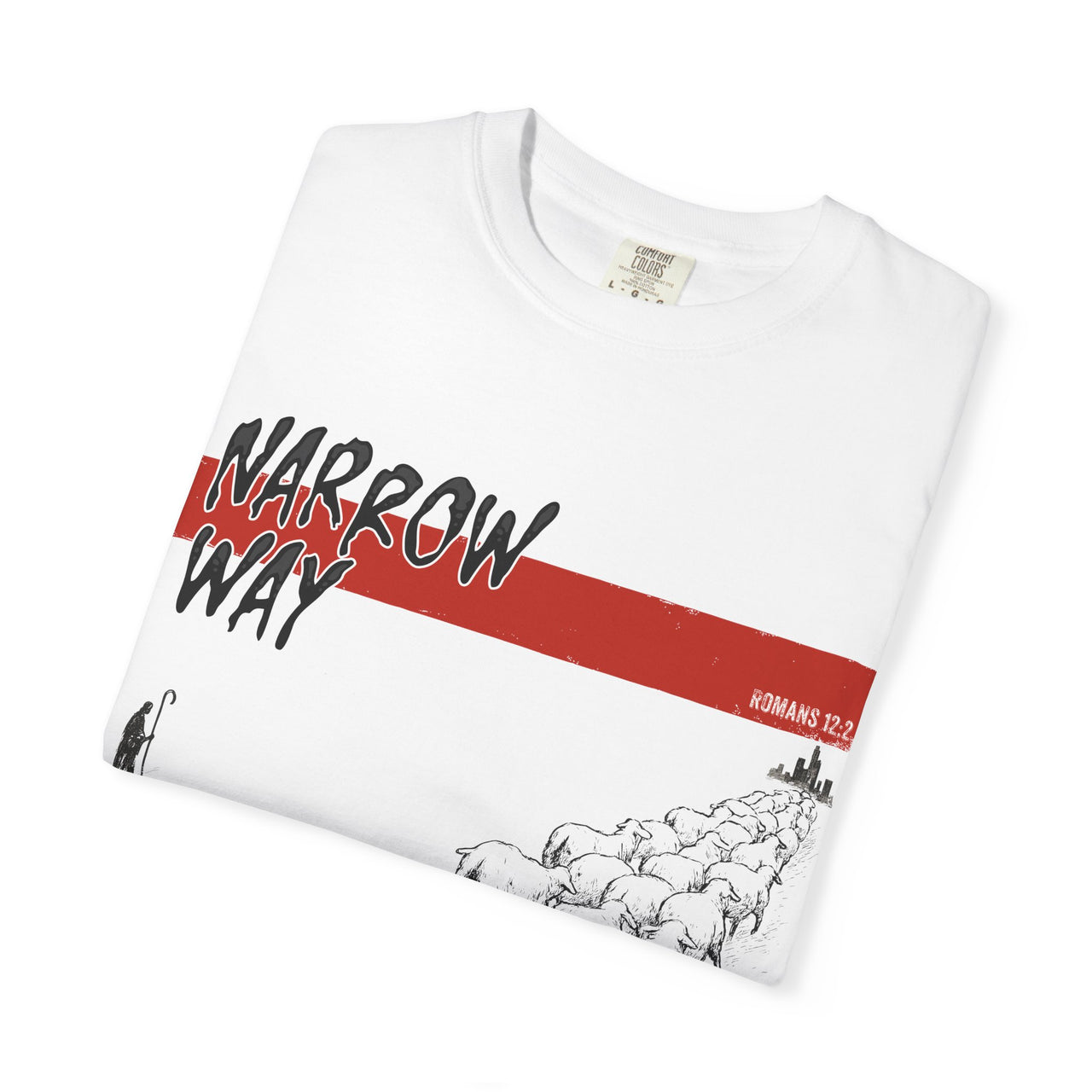 Out of Step Christian T-Shirt – Black Sheep Running Against the Crowd | Punk-Style Faith Tee