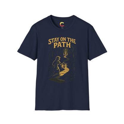 Stay on the Path – Matthew 7:13 Dungeon Crawler Tee