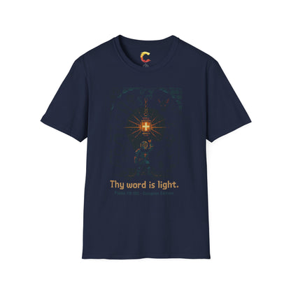 Thy Word Is Light – Dungeon Edition (Pixel Art Tee)