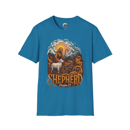 Shepherd Psalm 23 T-Shirt, Unisex Softstyle Tee, Faith-Based Apparel, Christian Gift, Inspirational Clothing