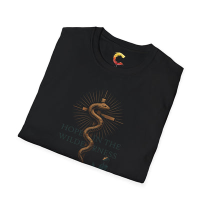 "Hope in the Wilderness" – Bronze Serpent Christian T-Shirt