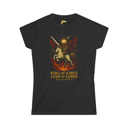 King of Kings Lord of Lords Women's Softstyle Tee, Christian T-Shirt, Faith Apparel, Religious Gift, Casual Wear, Inspirational Top