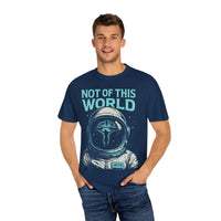 Not of This World Astronaut Cross Helmet Christian Tee
