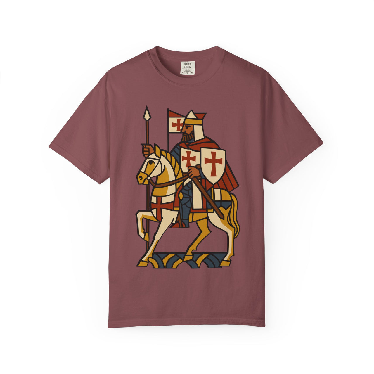 Crusader King Medieval Warrior Christian Graphic Tee