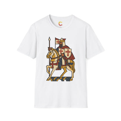 Crusader King Tee – Playing Card Warrior of Faith - Medieval Graphic Tee