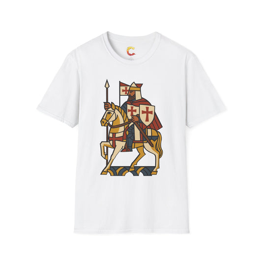 Crusader King Tee – Playing Card Warrior of Faith - Medieval Graphic Tee