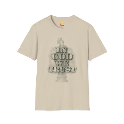 Unisex T-Shirt with 'In God We Trust' Design, Faith-Based Shirt, Casual Religious Tee, Gift for Christians, Inspirational Apparel