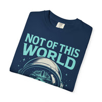Not of This World Astronaut Cross Helmet Christian Tee