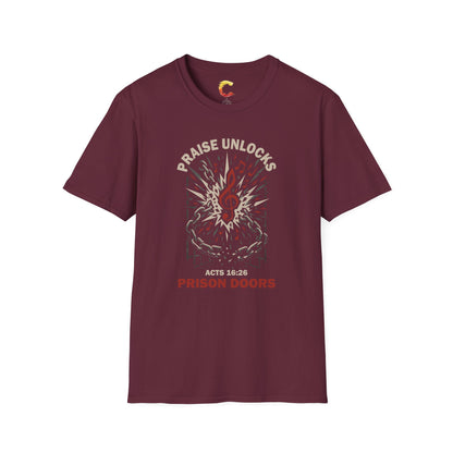 Praise Unlocks Prison Doors – Acts 16:26 T-Shirt