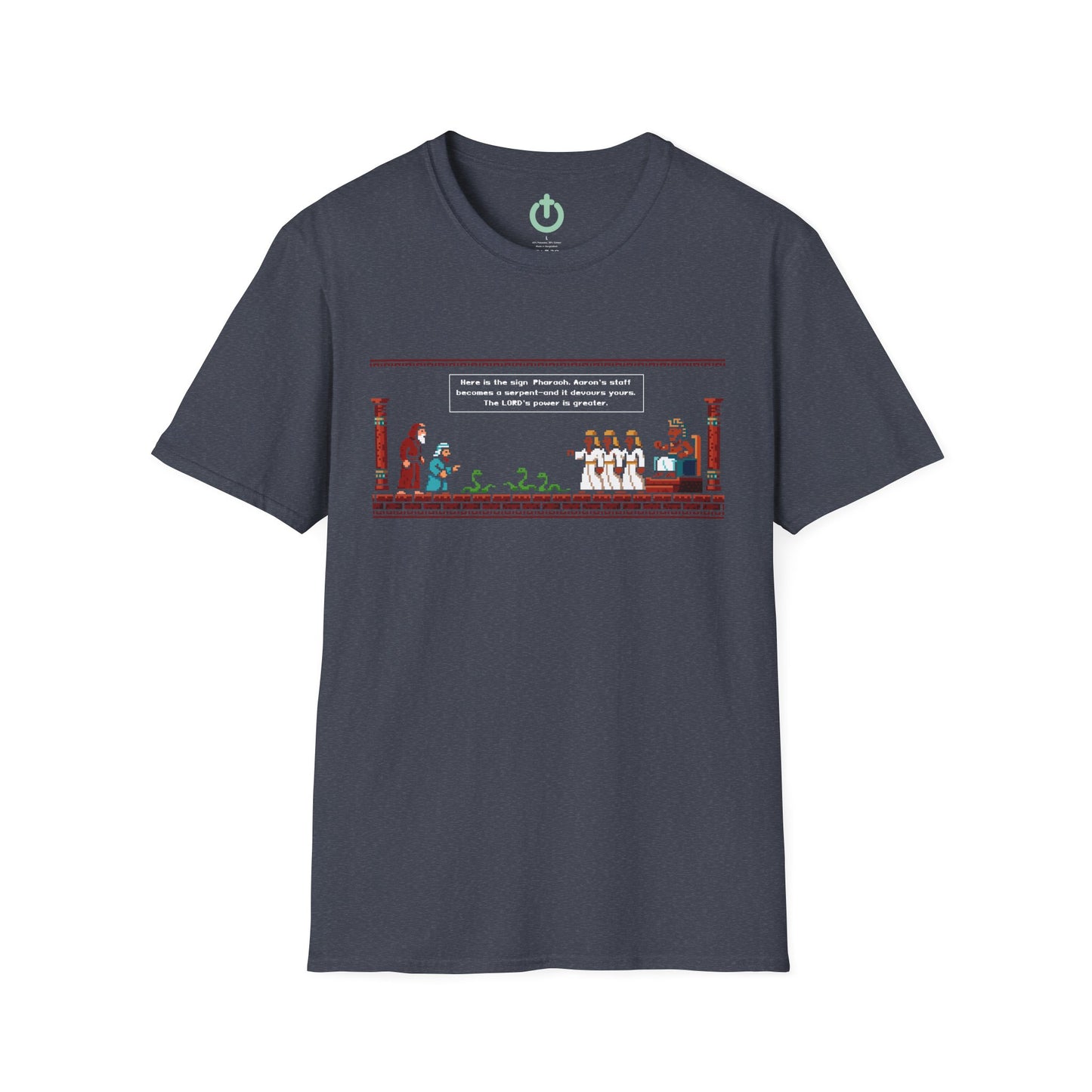 Serpent Showdown – Exodus 7:10–12 Retro Gaming Graphic Tee