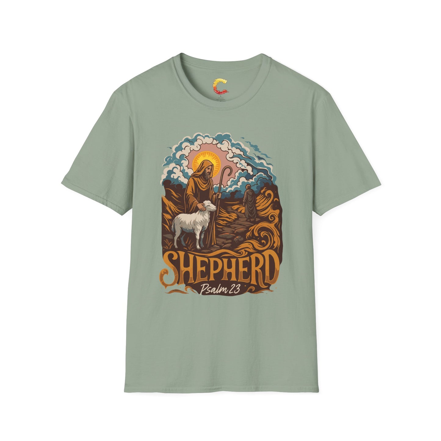 Shepherd Psalm 23 T-Shirt, Unisex Softstyle Tee, Faith-Based Apparel, Christian Gift, Inspirational Clothing