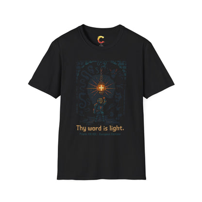Thy Word Is Light – Dungeon Edition (Pixel Art Tee)