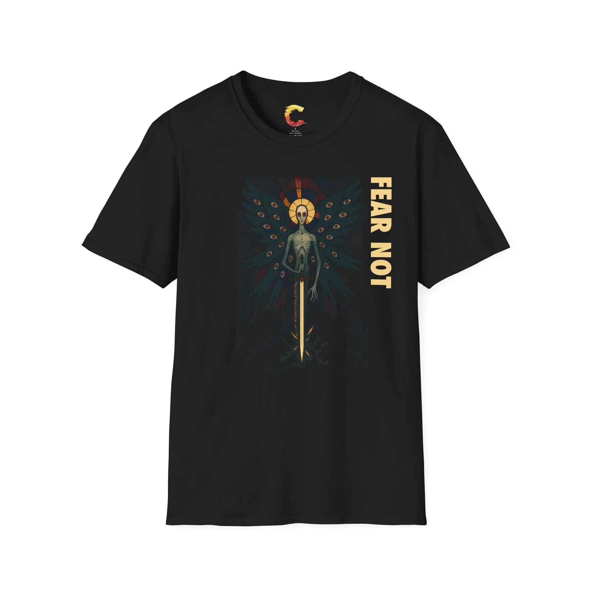 Angel of the Abyss Fear Not Christian Graphic Tee - Ctrl Alt Believe