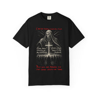 Shadow Over All Veiled Reaper Christian Graphic Tee - Faith-Based Skull Design