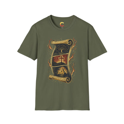 "The Scroll Still Unfolds" – Epic Biblical Saga Tee