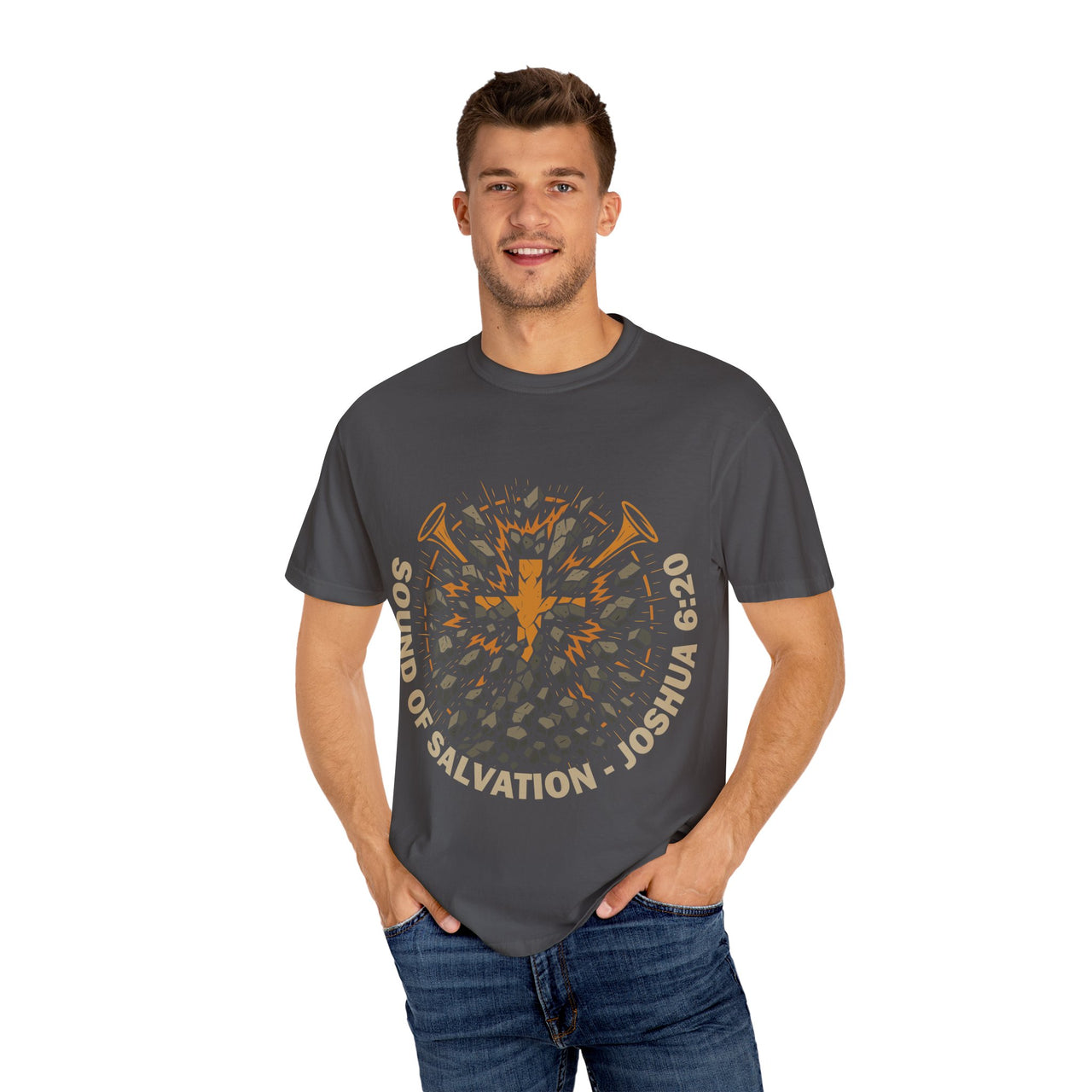 Sound of Salvation Joshua 6:20 Christian Graphic Tee