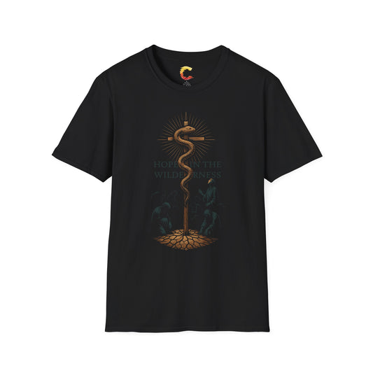 "Hope in the Wilderness" – Bronze Serpent Christian T-Shirt