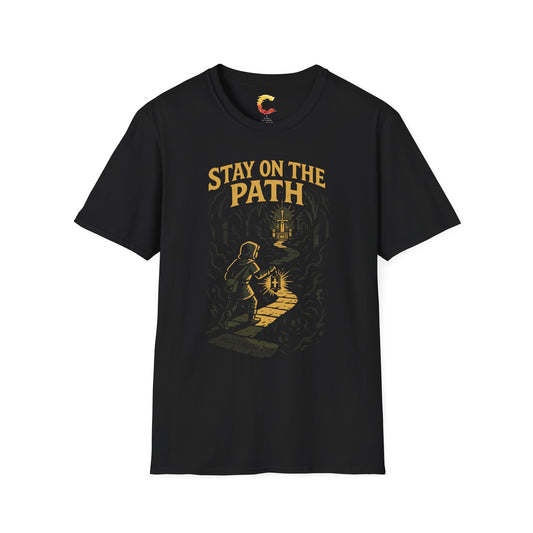 Stay on the Path – Matthew 7:13 Dungeon Crawler Tee