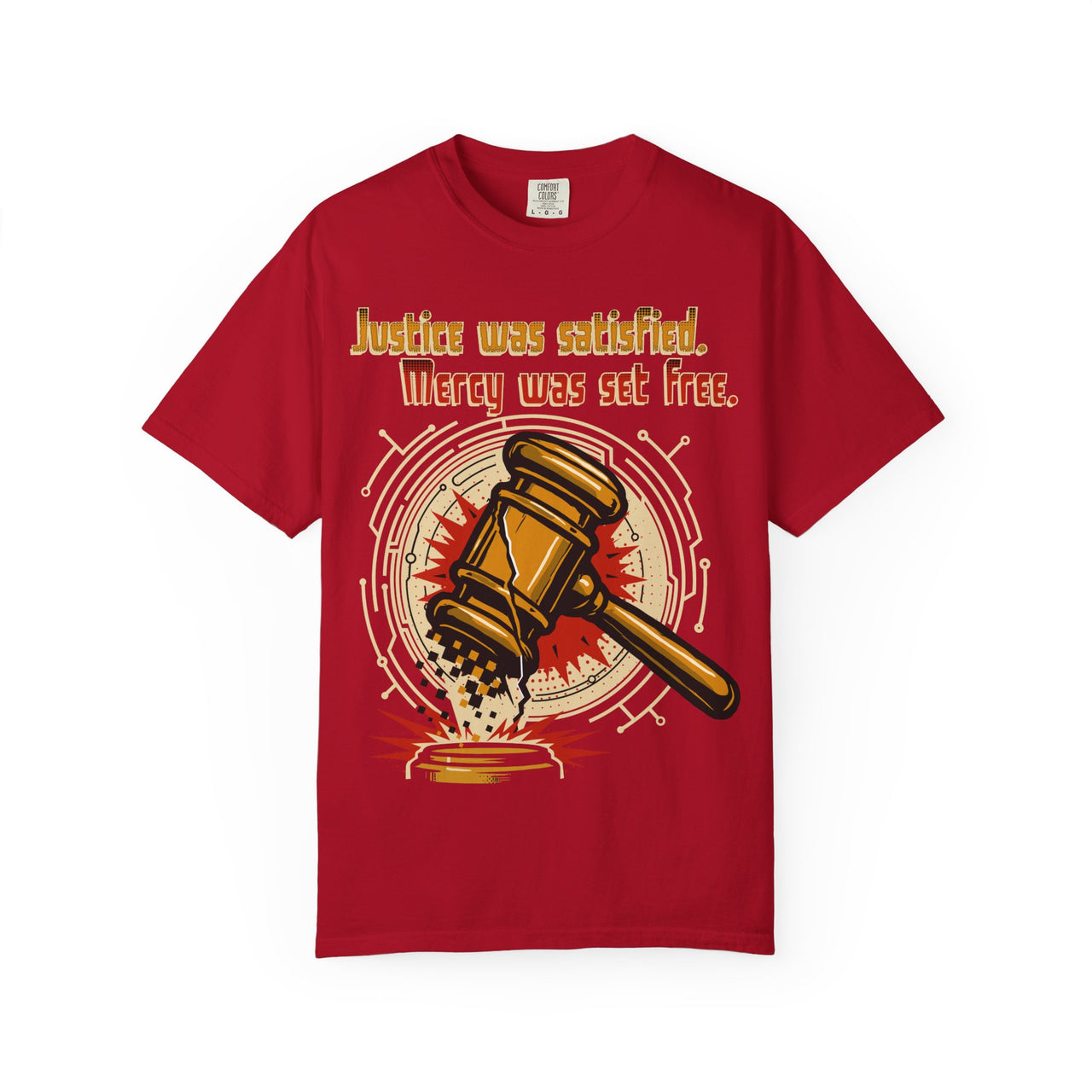 Gavel Split - Justice Meets Mercy Christian T-Shirt