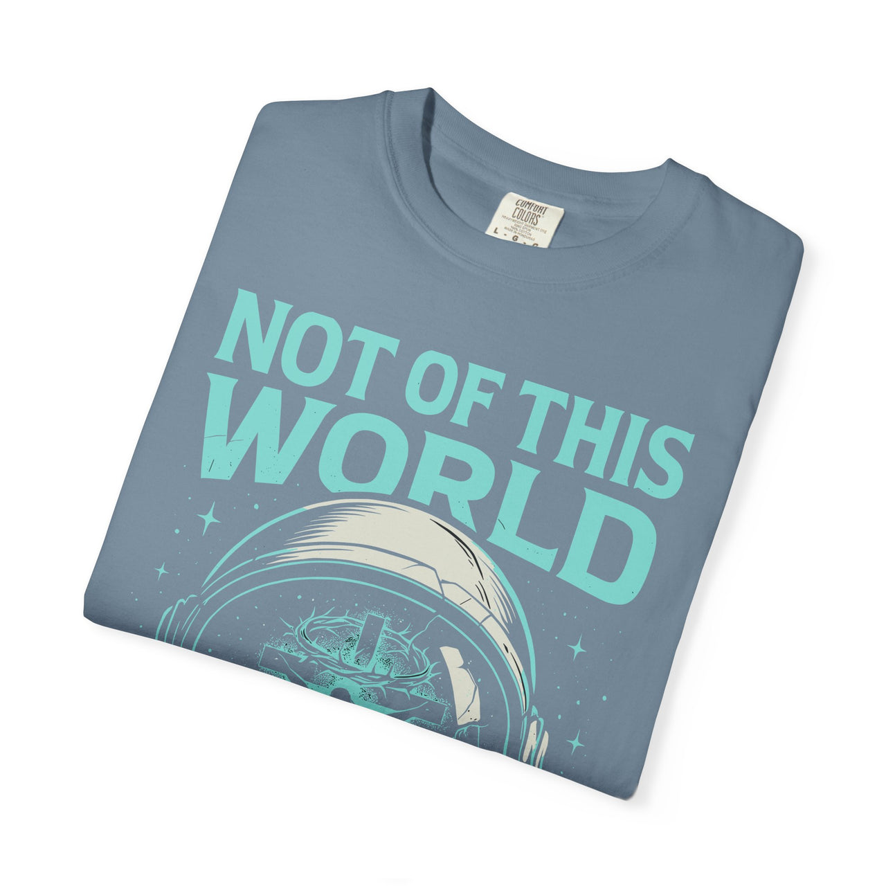 Not of This World Astronaut Cross Helmet Christian Tee