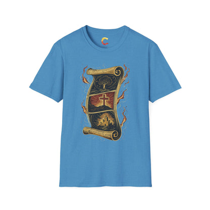 "The Scroll Still Unfolds" – Epic Biblical Saga Tee