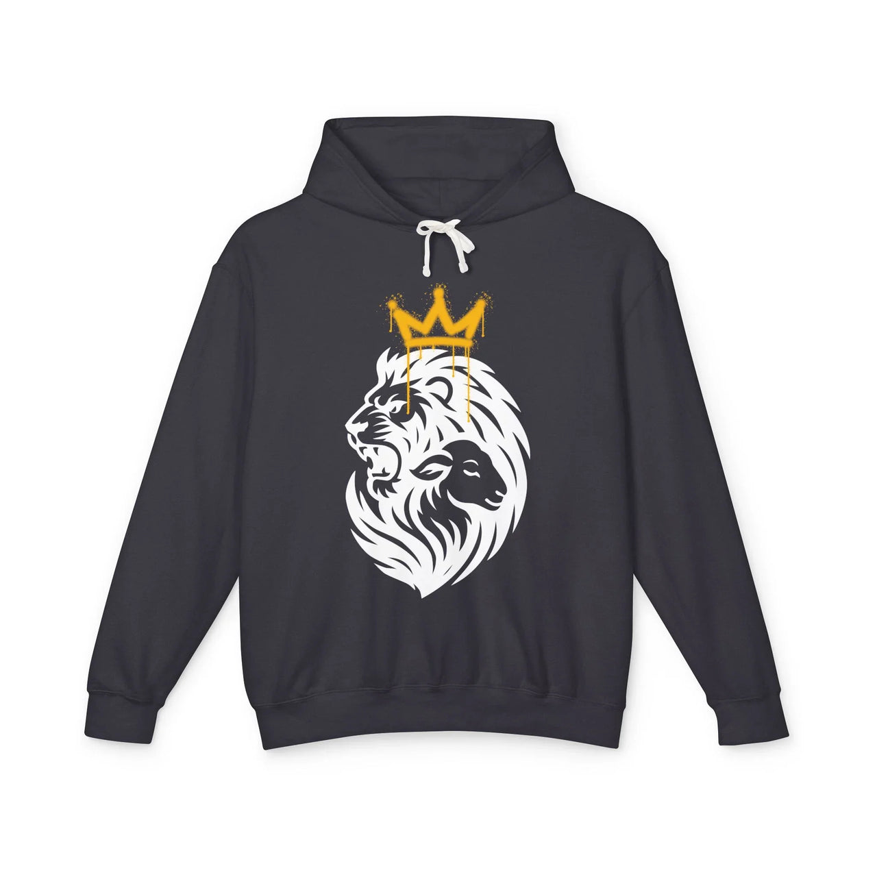 Lion and Lamb Tribal Crown Lightweight Christian Hoodie - Ctrl Alt Believe