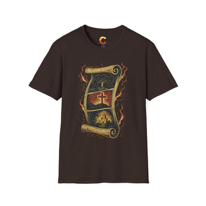 "The Scroll Still Unfolds" – Epic Biblical Saga Tee