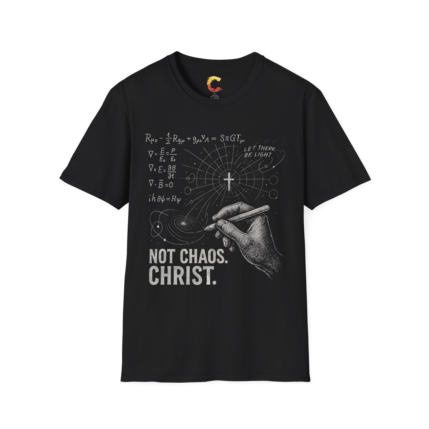 "Not Chaos. Christ." – Physics x Faith Tee